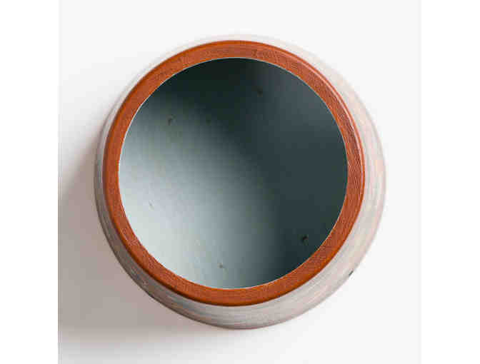 Stave Constructed Vessel with Telemark Rosemaling by Ethel Kvalheim