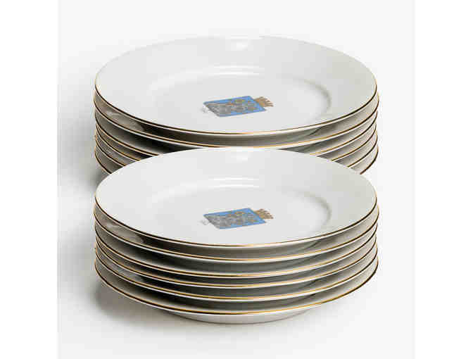 36-Piece Set of Vintage Porsgrund Oslo Pattern Porcelain China