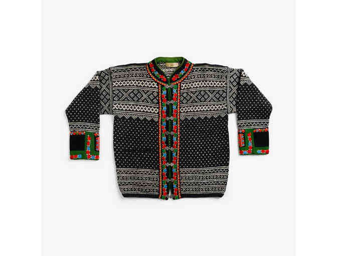 Vintage Norwegian Wool Cardigan Sweater