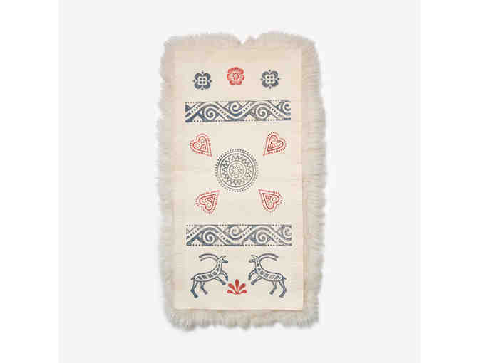 Vintage Doll Bunk Bed with Rosemaling by Sallie Haugen DeReus and Skinnfell Blanket