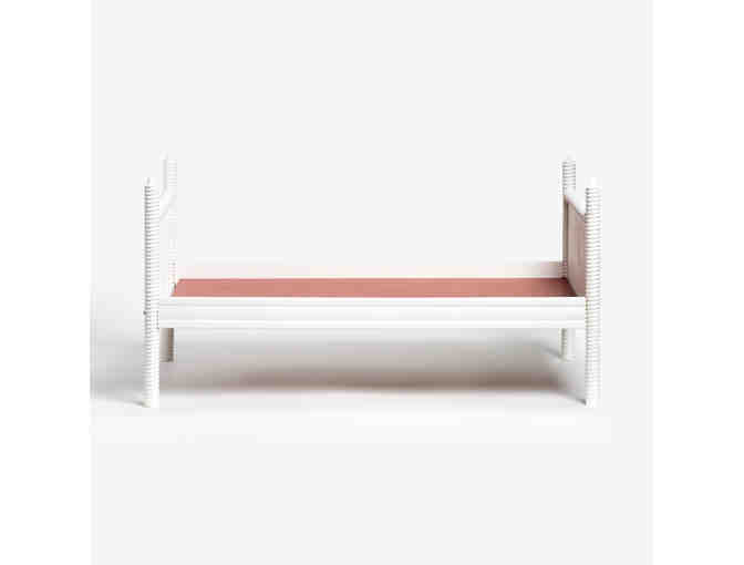 Vintage Doll Bunk Bed with Rosemaling by Sallie Haugen DeReus and Skinnfell Blanket