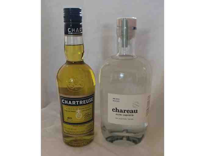 Two bottles of Liqueur -1 each of Chartreuse Yellow and Chareau Aloe
