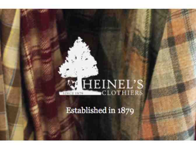 $50 to Heinel's Clothiers of Manchester, VT