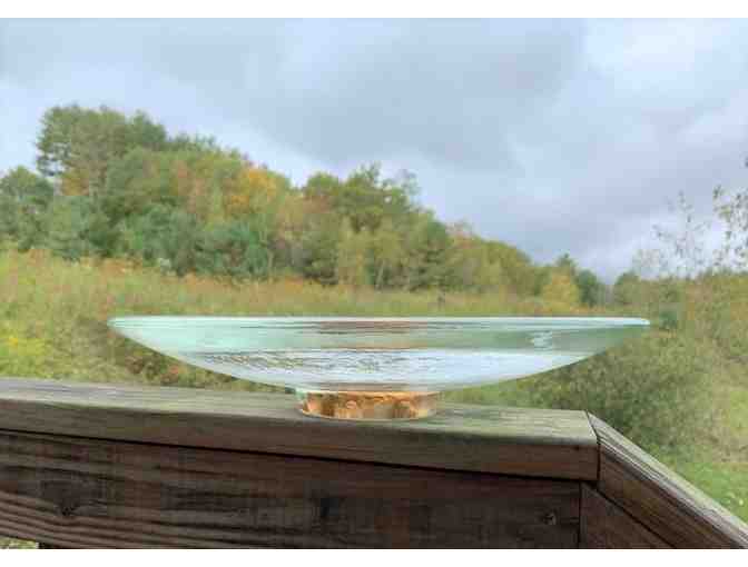 Glass Turtle Bird Bath Bowl