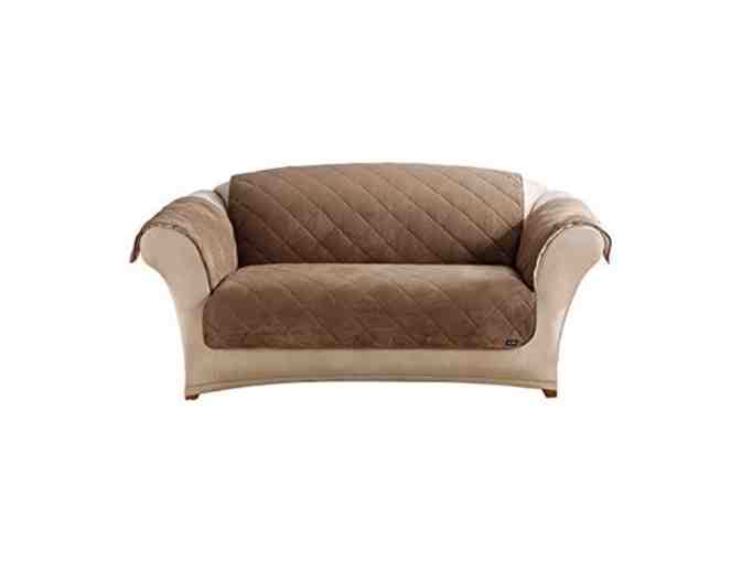 Soft Suede/Sherpa Reversible Loveseat Pet Cover - Photo 1