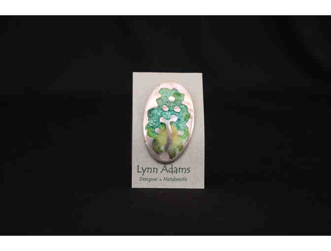 'One of a kind' Sterling Silver and Champleve Style Enamel Brooch by Lynn Adams