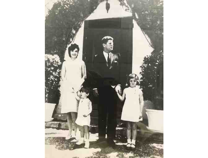 John F Kennedy family photo and signature