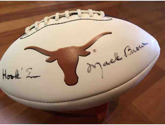Mack Brown autographed Longhorn football