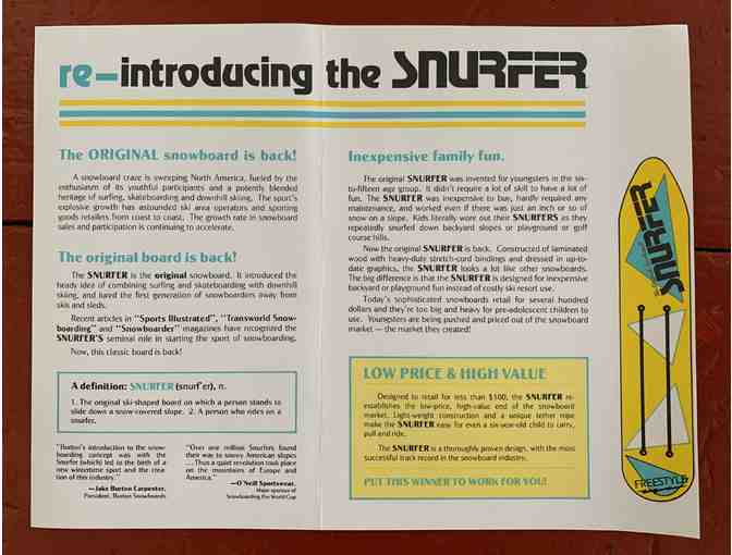 Rare 'Snurfer' Brochure: The Original Snowboard