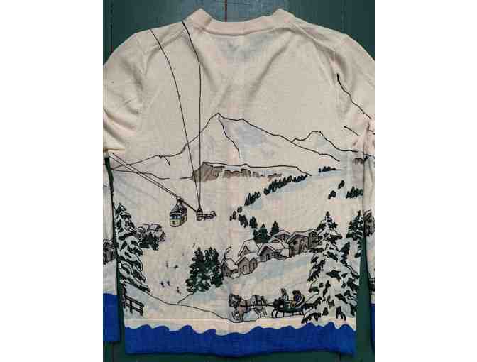 Vintage Ski Scene Sweater