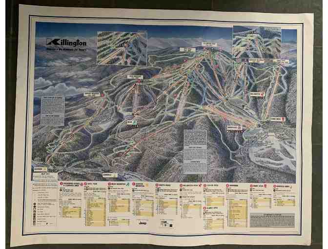 1993-94 Killington Trail Map Poster and Pocket Map