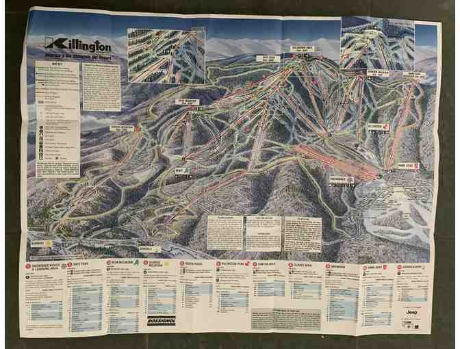 1993-94 Killington Trail Map Poster and Pocket Map