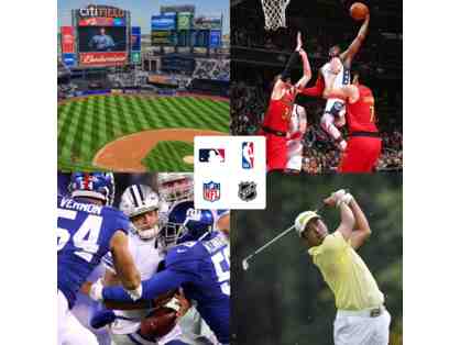 Ultimate Sports Fan Package - Includes your choice of MLB, NBA, NFL, NHL Regular Season Ga