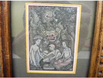 FRAMED ART IN WOODEN DESIGNER FRAME FROM BALI
