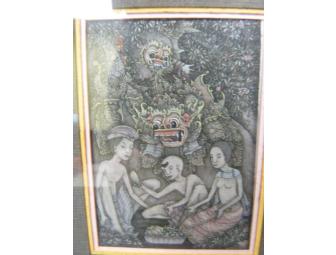 FRAMED ART IN WOODEN DESIGNER FRAME FROM BALI