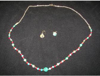 Jade and Cloisonne Necklace