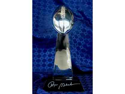 1972 Roger Staubach Autographed Super Bowl VI Replica Lombardi Trophy