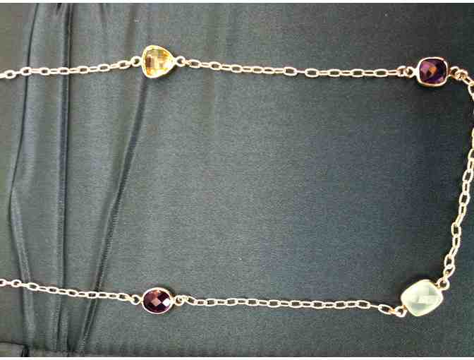 14KT overlay multi-stone 30 ' necklace