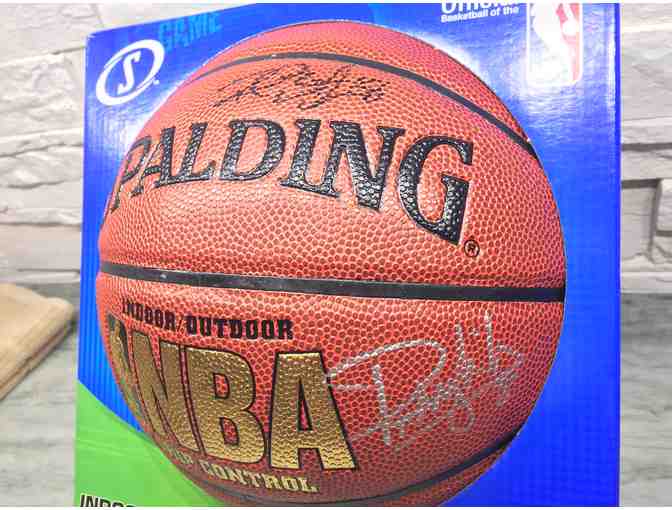 New Official NBA Basketball signed by Spurs Patty Mills and Rasual Butler  Ball 1