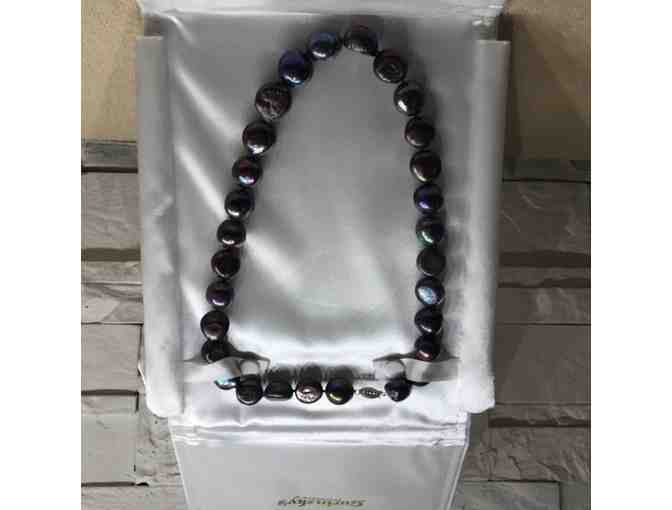 Black barroque Pearls Necklace     Reduced opening bid and buy now amt