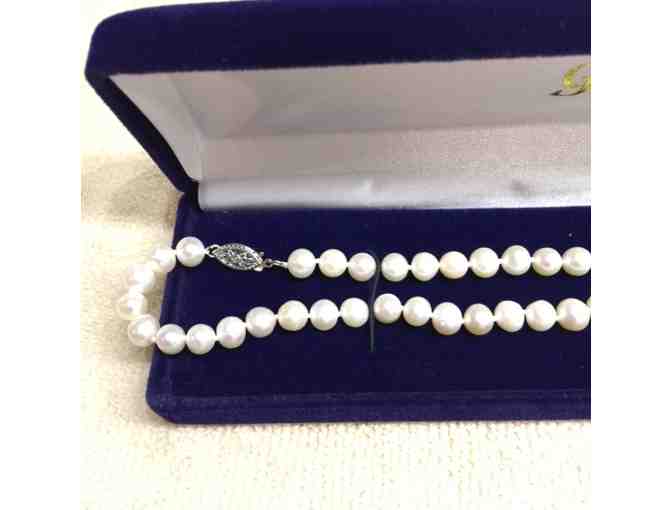 White Pearl Necklace - 18' strand