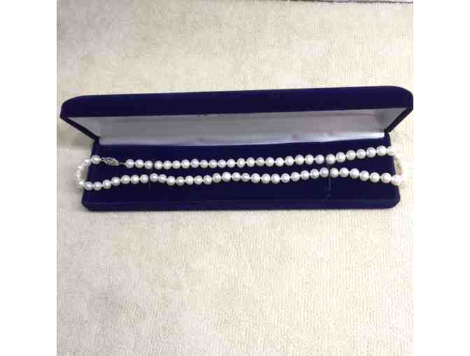 White Pearl Necklace - 18' strand