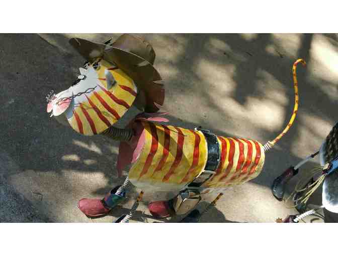 Dog and Cat Metal Art  - Garden Sculptures