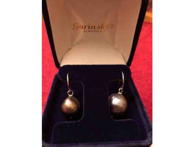 Gurinsky's - black baroque pearls necklace and matching earring set