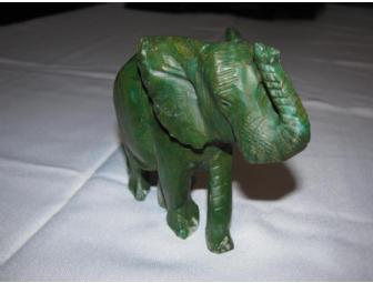 Hand-carved Elephant Sculpture - Zimbabwe