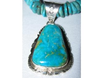 Handmade Arizona Navajo Indian Turquoise Necklace