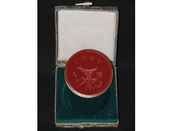 Chinese Cinnabar Medallion