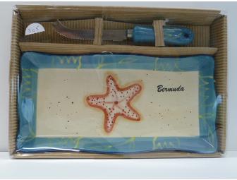 Hotplate Tile, Paring Knife and Plate Set