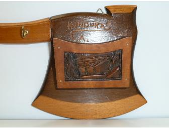 Hand Carved Wooden Axe