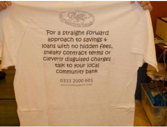 'We're Not A Bunch of Bankers' T-Shirt + Wales souvenir Pin