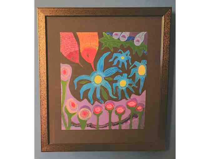 Acrylic on Paper 'Two Red Buddies' by Wyoming Artist, Andrea Chemero