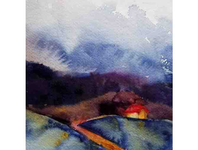 Landscape Watercolor by Wyoming artist, Amy Bryce Ford - Photo 1