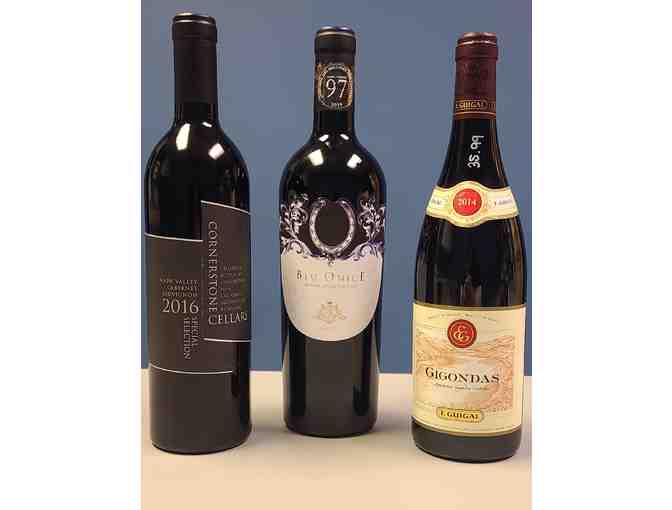 3 Bottles of Red Wine from California, Italy and France - Photo 1