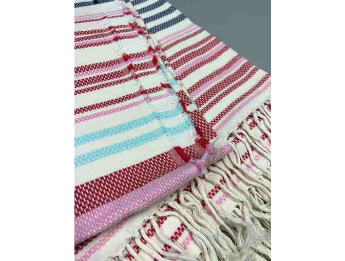 J.Jill Multi-colored Cotton Throw/Blanket with Fringe - Photo 2