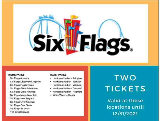 2 Tickets to Magic Mountain (Or any Six Flags location)! - Photo 1