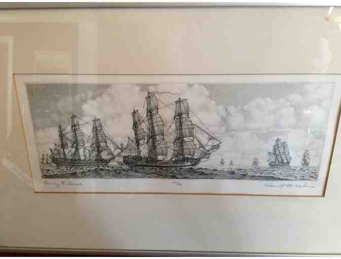 Original Maritime Drawing by Harold Maxwell Hahn
