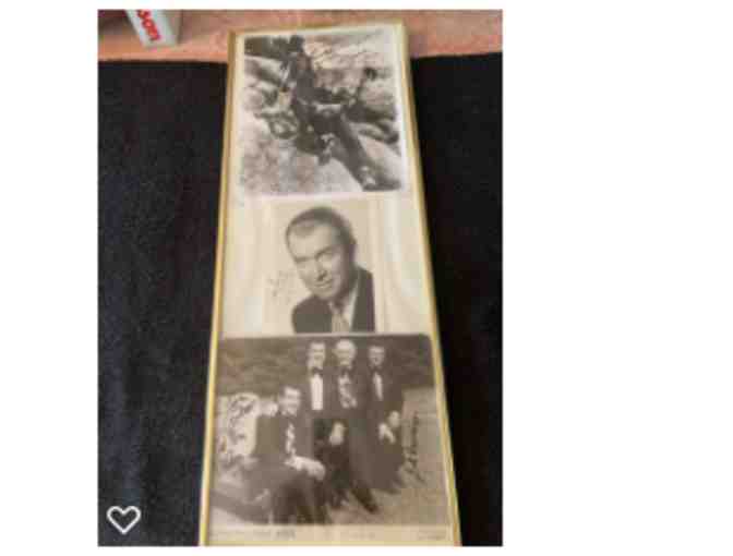 AUTOGRAPHED Photos of Jimmy Stewart, Gene Autry and Four Aces