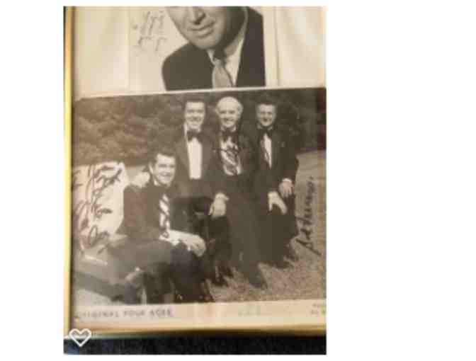 AUTOGRAPHED Photos of Jimmy Stewart, Gene Autry and Four Aces
