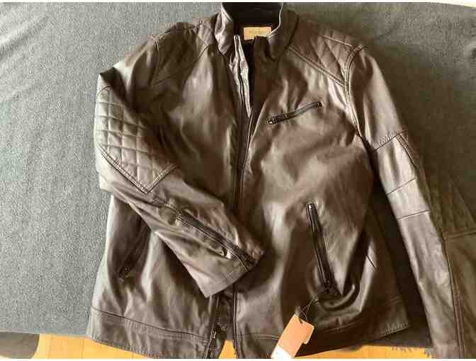 Imitation leather mens jacket NWT