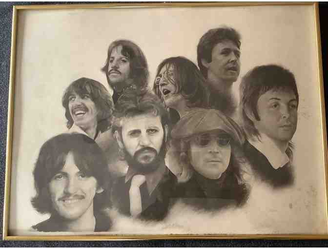 Vintage Beatles lithograph