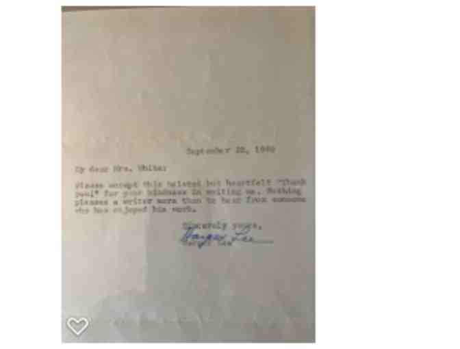 Original Letter Signed by Harper Lee