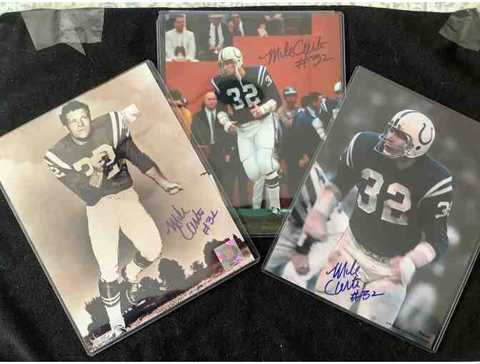 Three autographed Mike Curtis photos