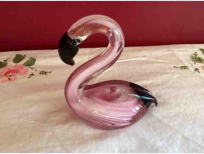 BEAUTIFUL Glass Sculpture of Flamingo - ESTATE SALE ITEM - Photo 1