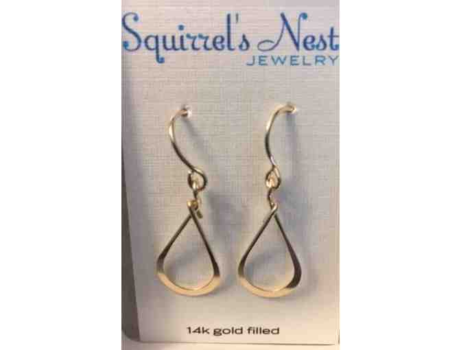 14k gold filled teardrop earrings by Squirrel's Nest Jewelry
