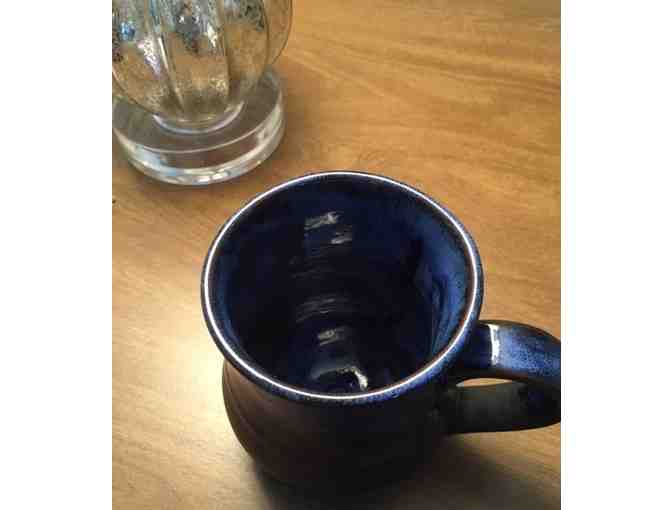 Wheel thrown earthenware mug/Cobalt blue by Ruhmanware