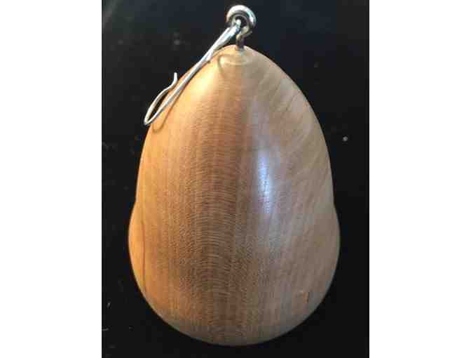 Handcarved wooden bell by Peter Asselyn, woodturner